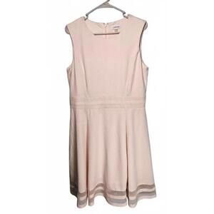 Calvin Klein Women's Elegant Blush A-Line Dress Size 14